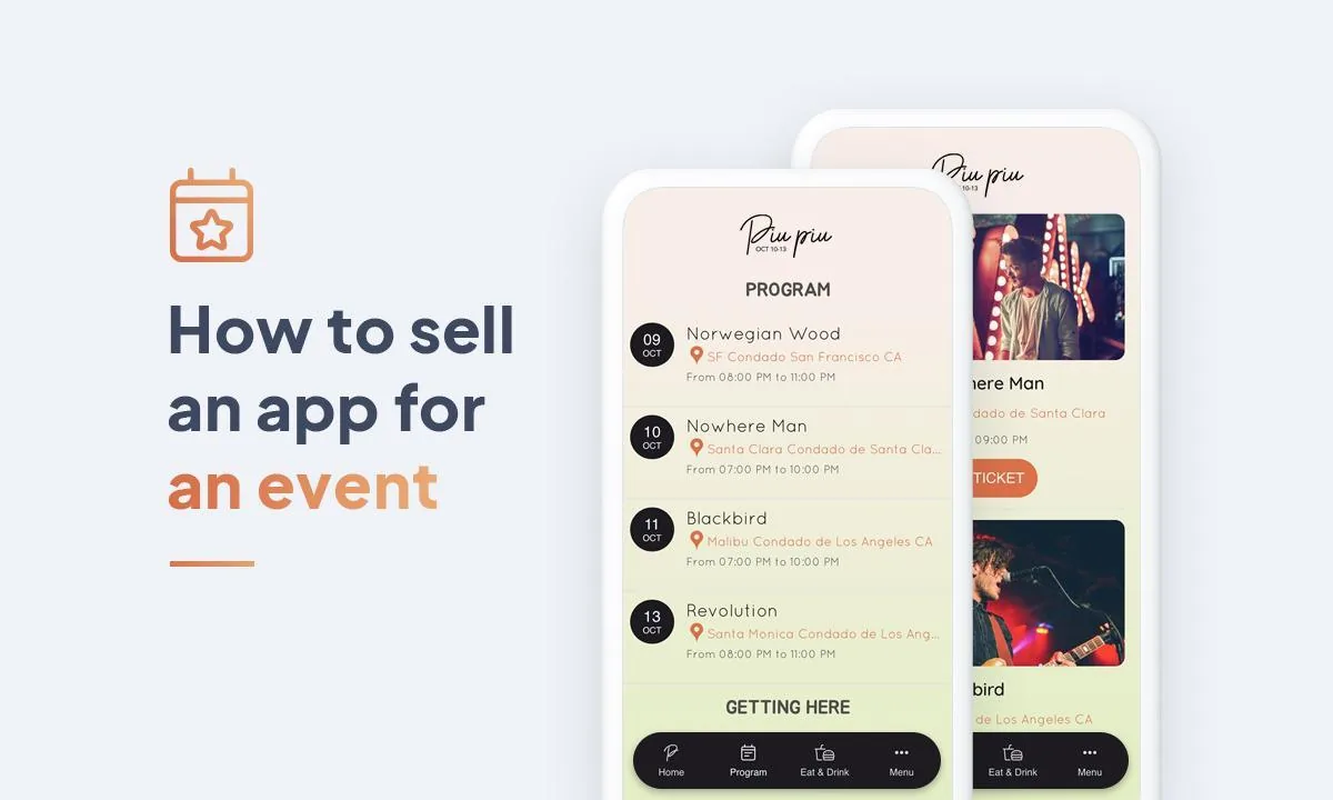 Resellers: How to sell an app for an event