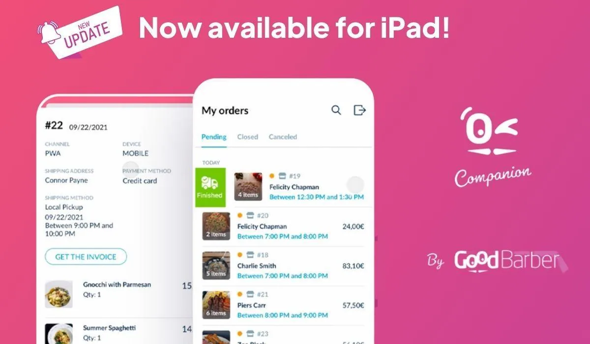 Now available for iPad: Manage your orders from your smartphone with My GoodBarber Shop Companion App