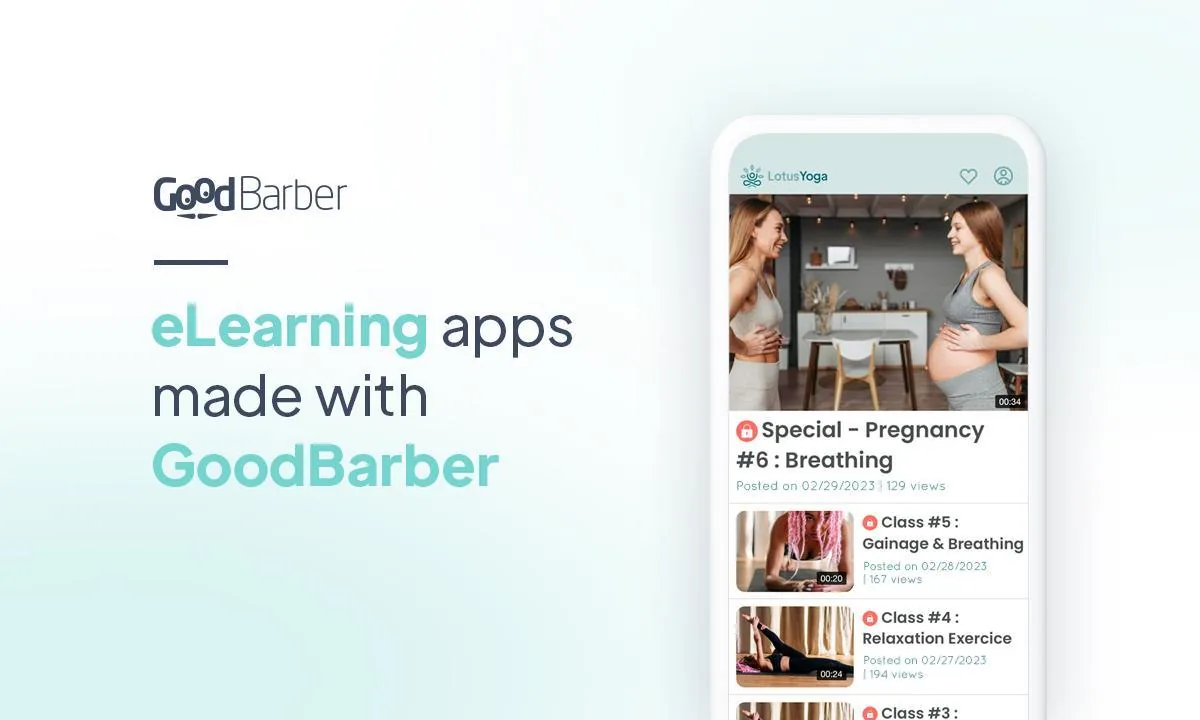 GoodBarber apps for eLearning