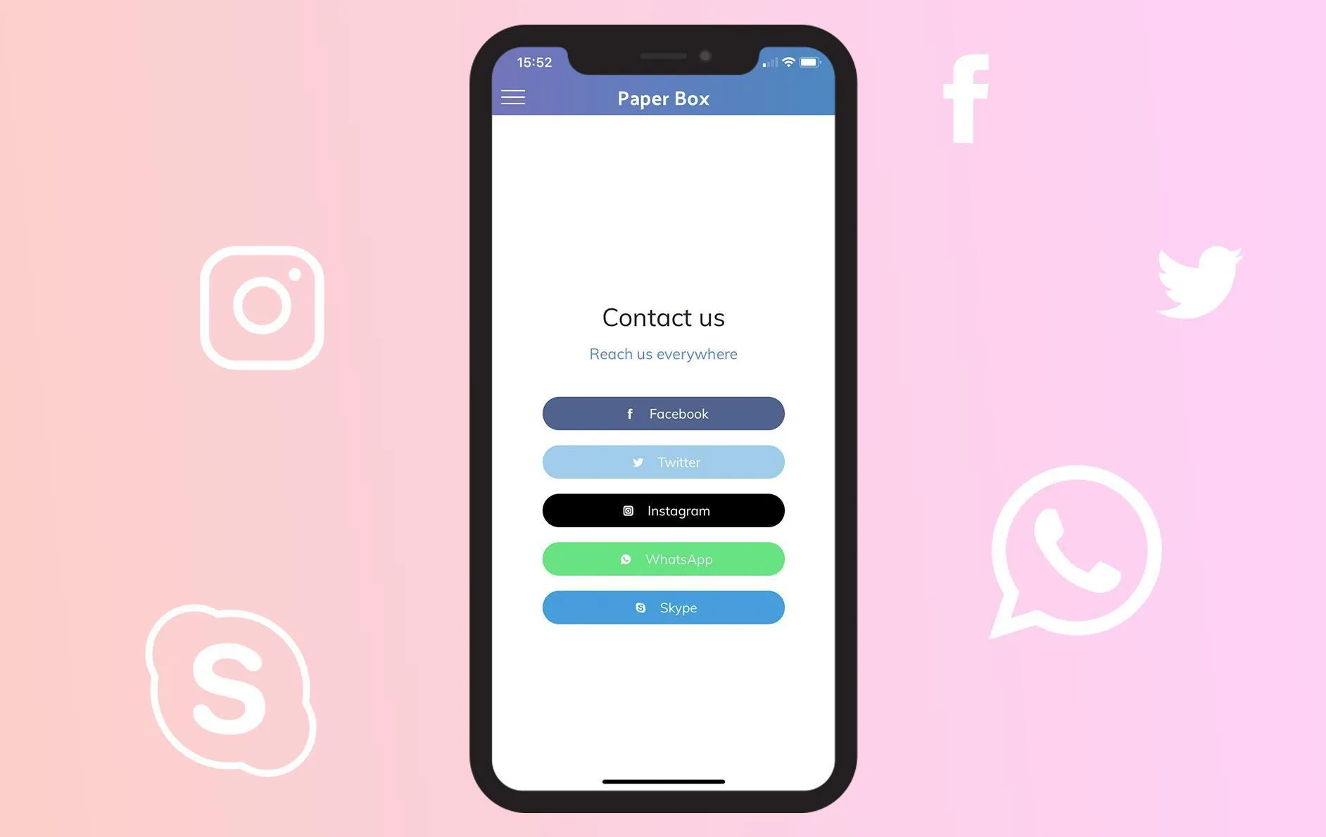 Instagram, WhatsApp & Skype get Invited in your Contact section